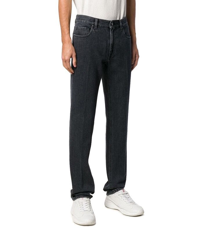 Z ZEGNA  深灰色徽標細節牛仔褲 男士